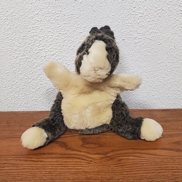 Plush 10" Folkmanis Baby Dutch Rabbit Hand Puppet - Picture 1 of 7